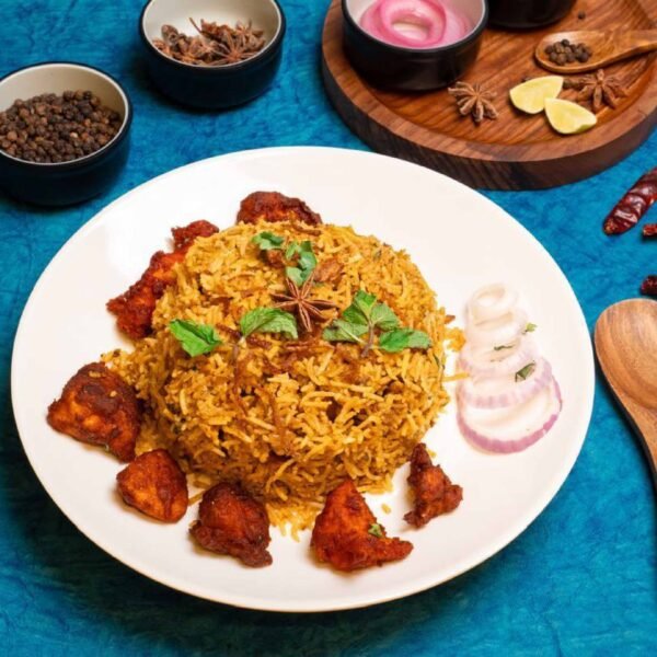 Chicken 65  biryani Combo (Raita + Gulab jamun)